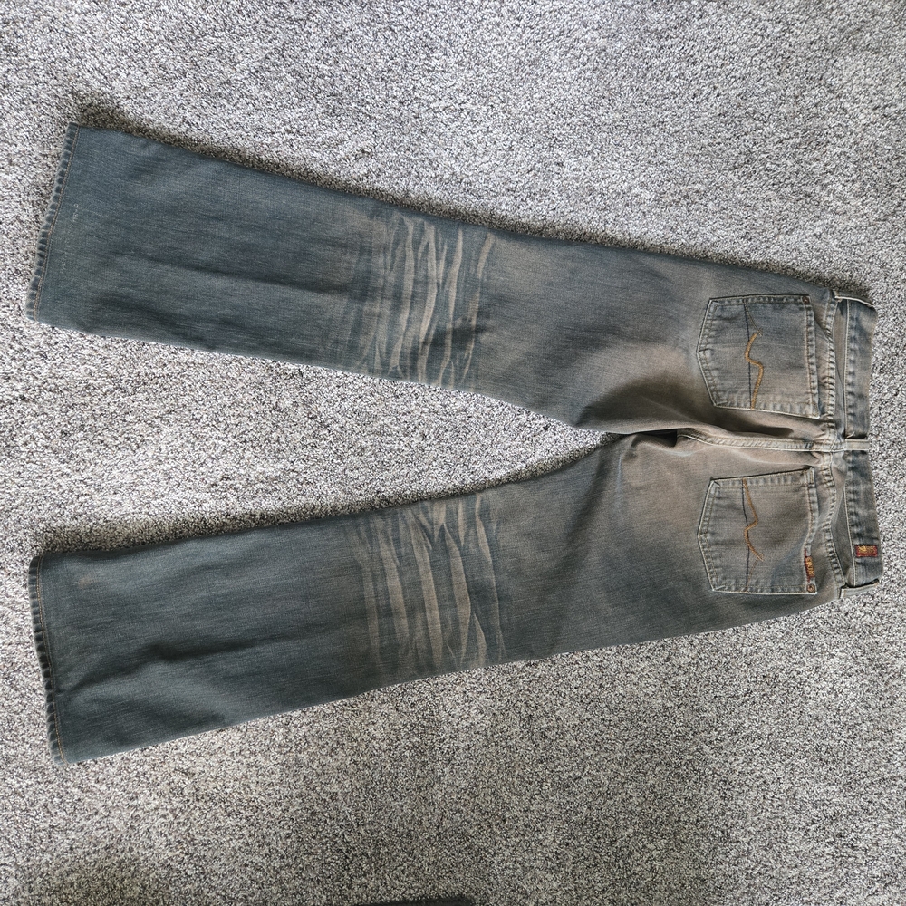 7 For All Mankind Gr/blue Boot Cut Jeans